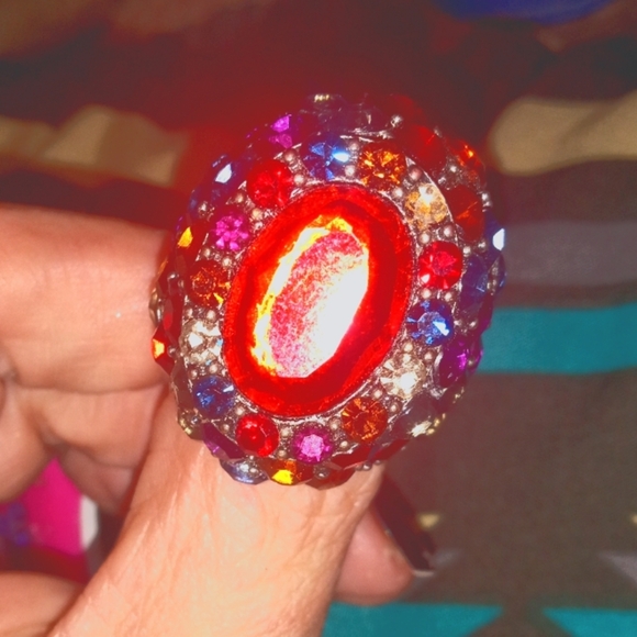 Fancy Multicolored Stretch Ring - Picture 1 of 5